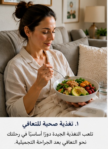 التغذية بعد جراحة التجميل