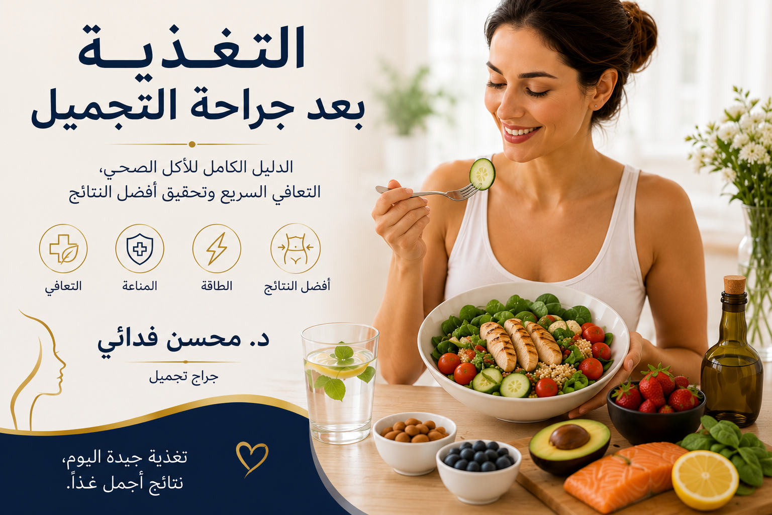 التغذية بعد جراحة التجميل